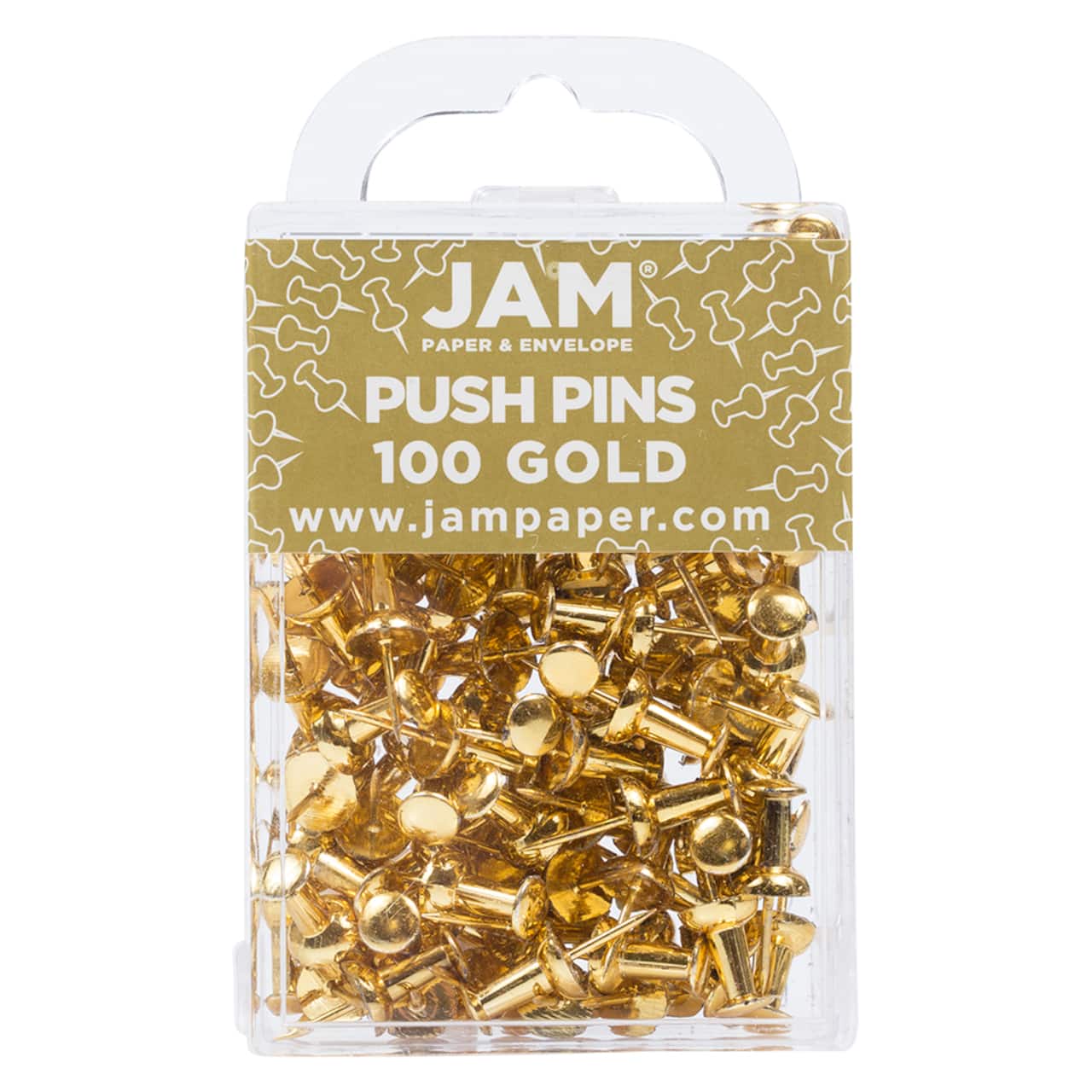 JAM Paper Colorful Standard Push Pins, 100ct.